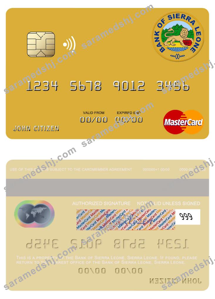 Sierra Leone Bank of Sierra Leone  mastercard